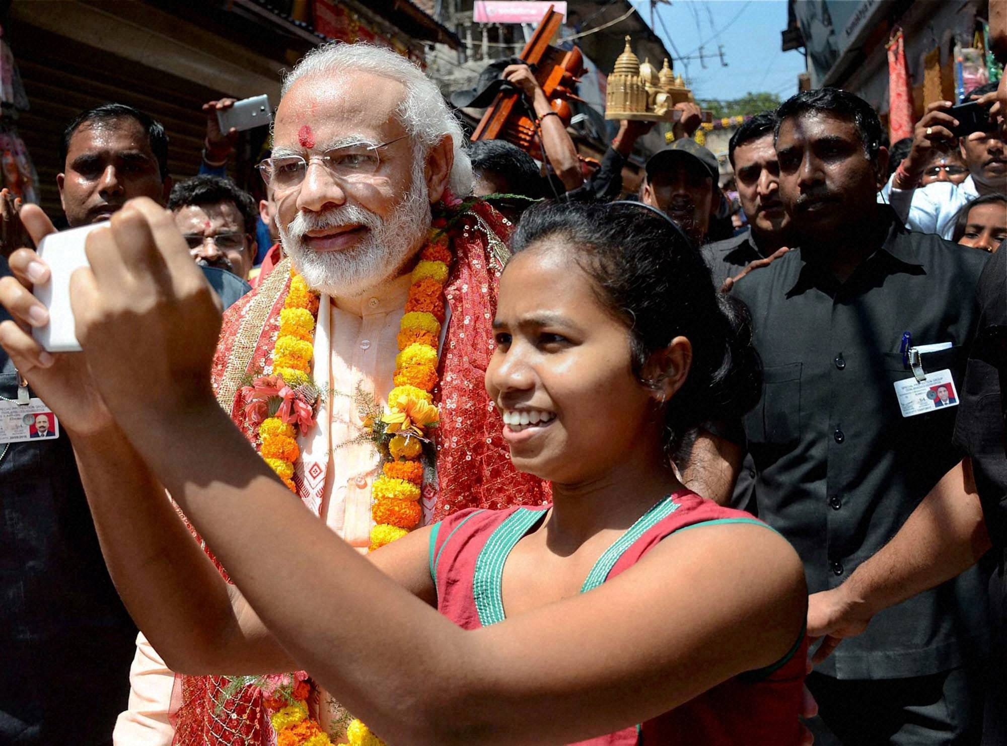 Prime Minister Narendra Modi offering prayers at the Kamakhya temple in Guwahati