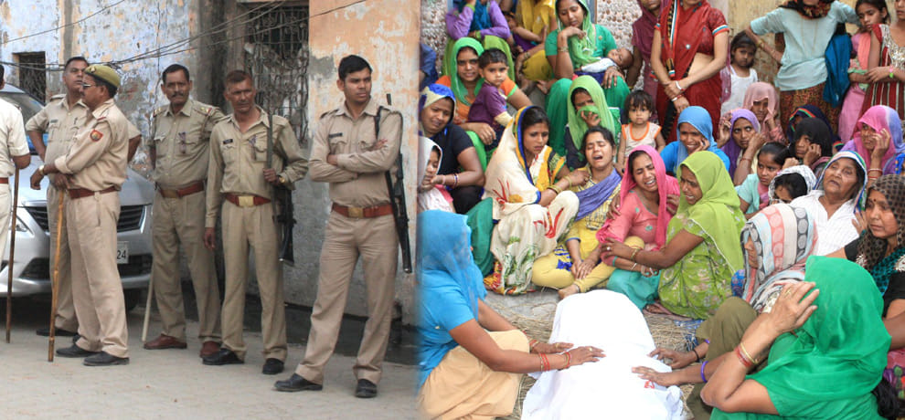 huge crowed in rape victim last procession in ghaziabad