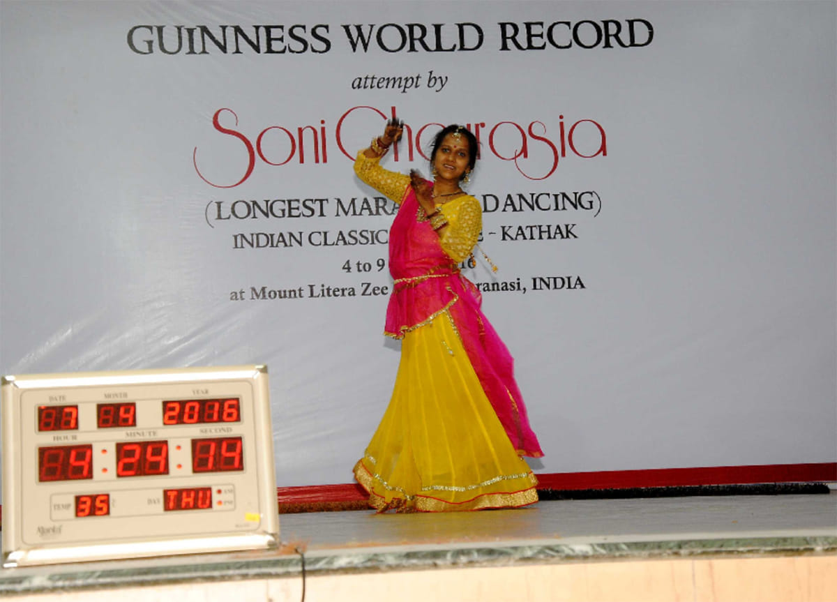 soni broken her own record in dancing