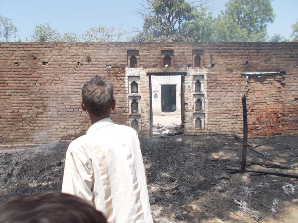 The fire continued to create havoc , 36 home Ashes