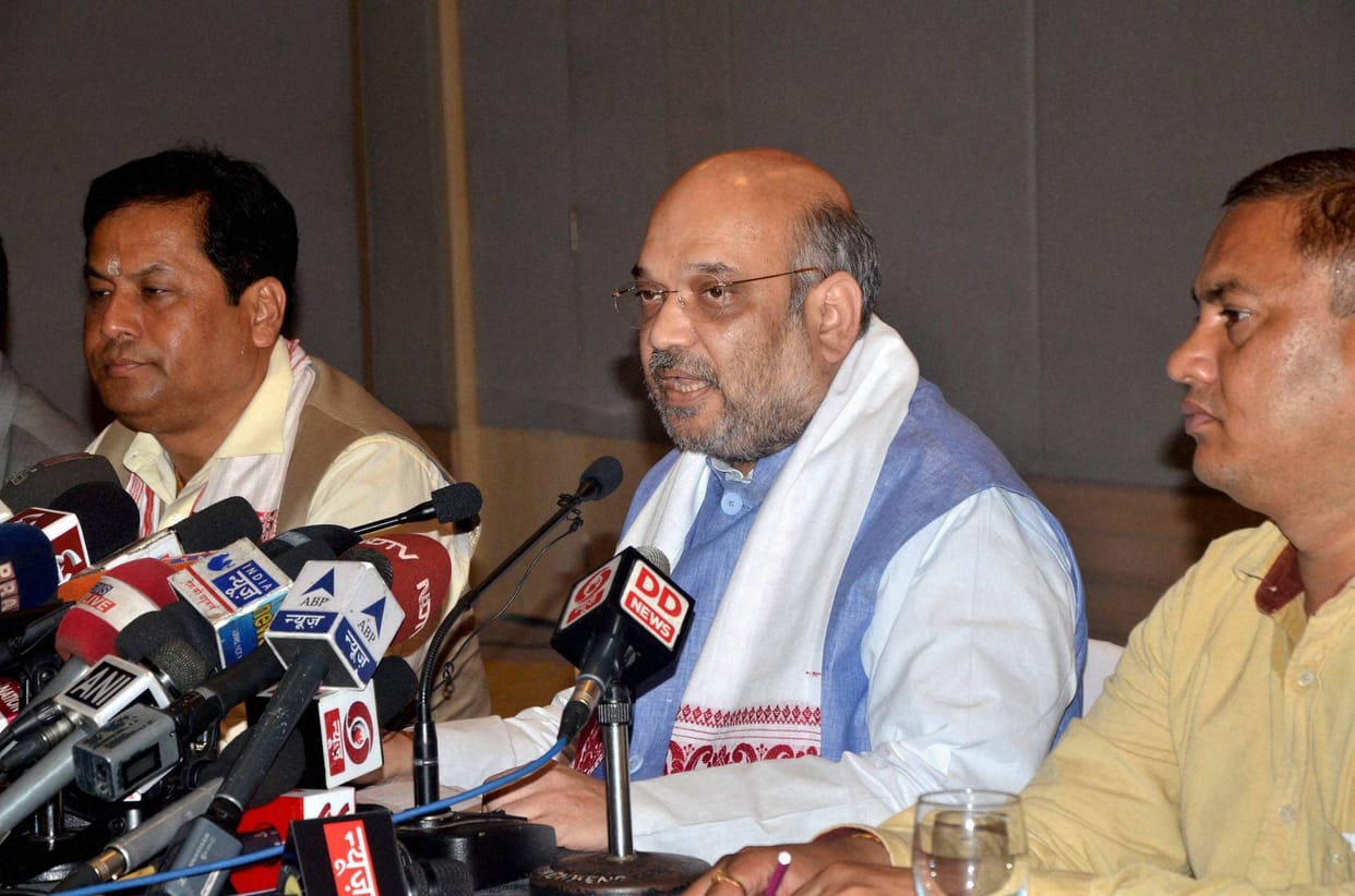 bharatiya janata party president amit shah give statement during assembly election in assam