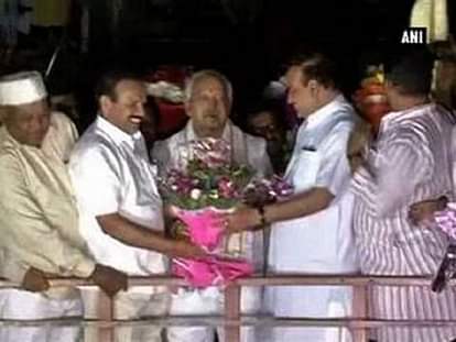 BJP workers celebrate as Yeddyurappa becomes Karnataka party chief