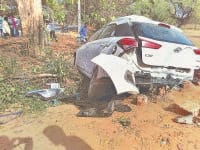 accident, two death, narnaul, one in jured