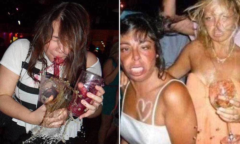 Weird pics of drunk people shared on social media