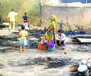 66 house fires burned in the village