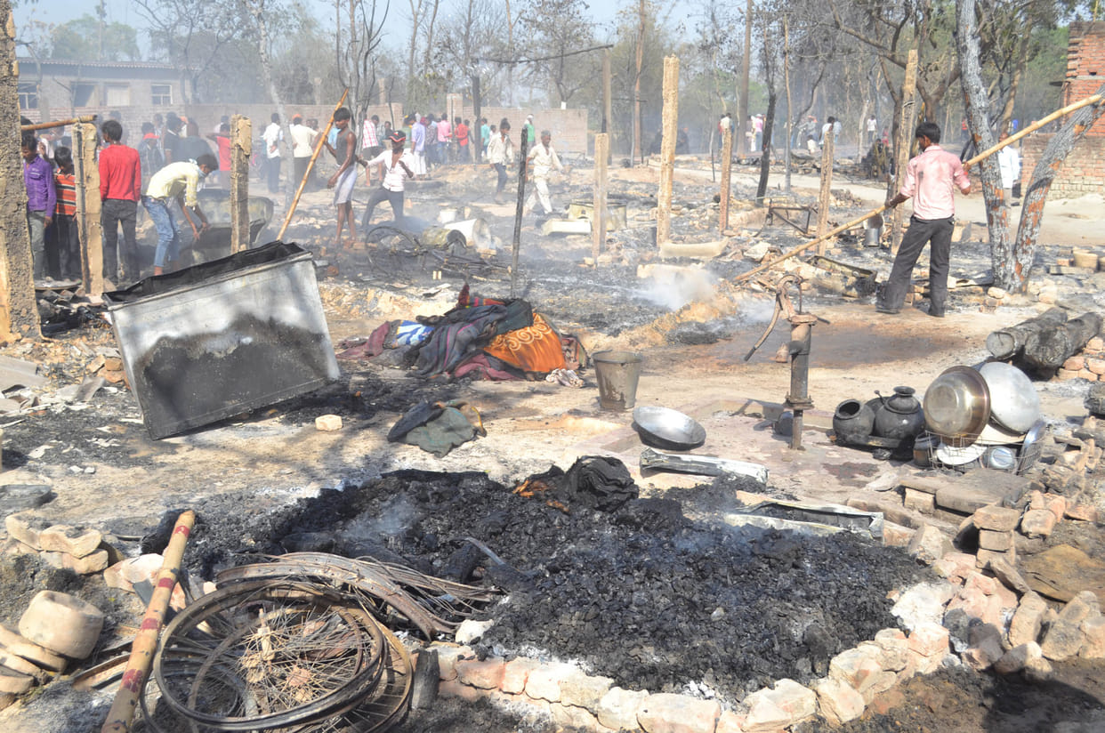 A fire burned 93 house