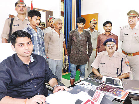 The four accused arrested for assaulting cop