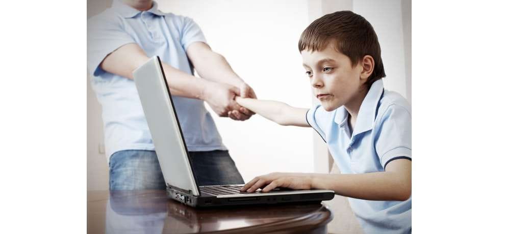 children becoming irritable due to use of laptops and computers