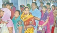 temple doors open, devotee long ques