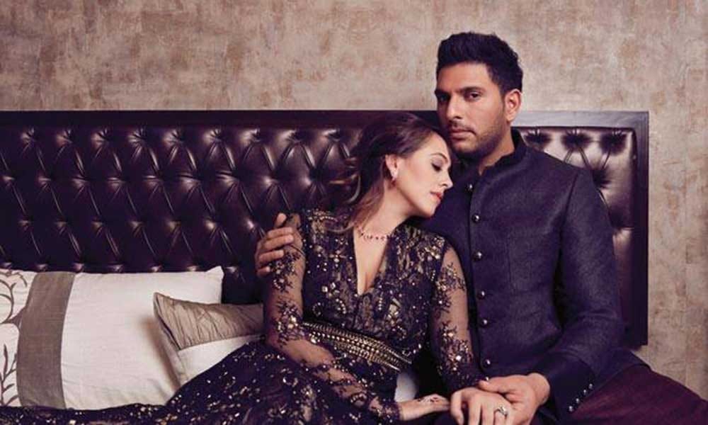 Yuvraj Singh And Hazel keech pre wedding photoshoot for harper bazaar bride