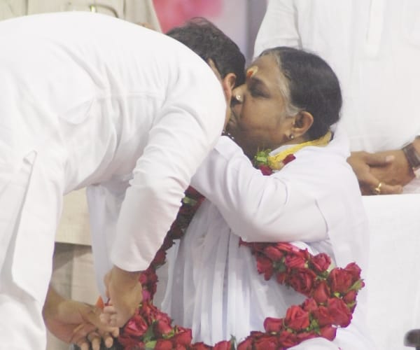 Akhilesh Yadav in a spiritual programme.
