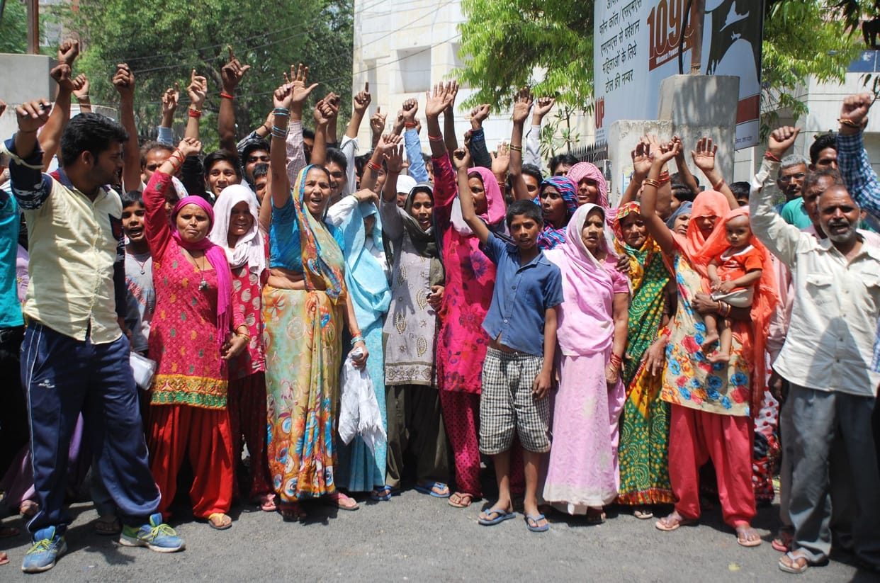 Rape victim's family members beaten, SP office furore