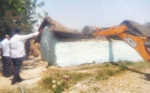 demolished home