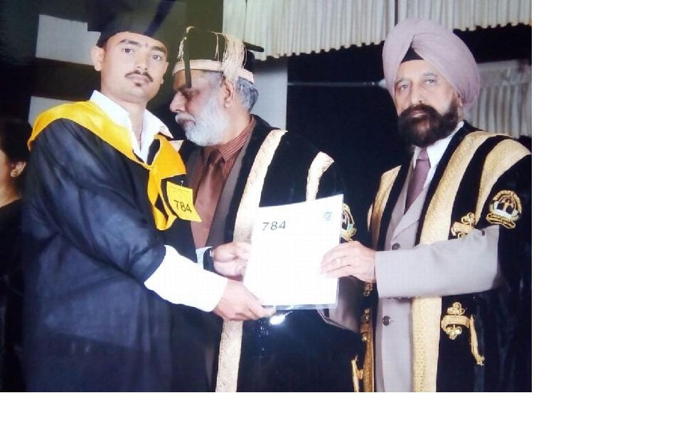 bedacharya ajay received the degree