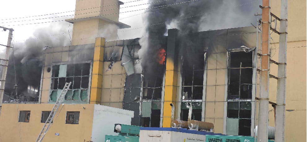 fierce fire in Publishing company, the property of 100 carore waste