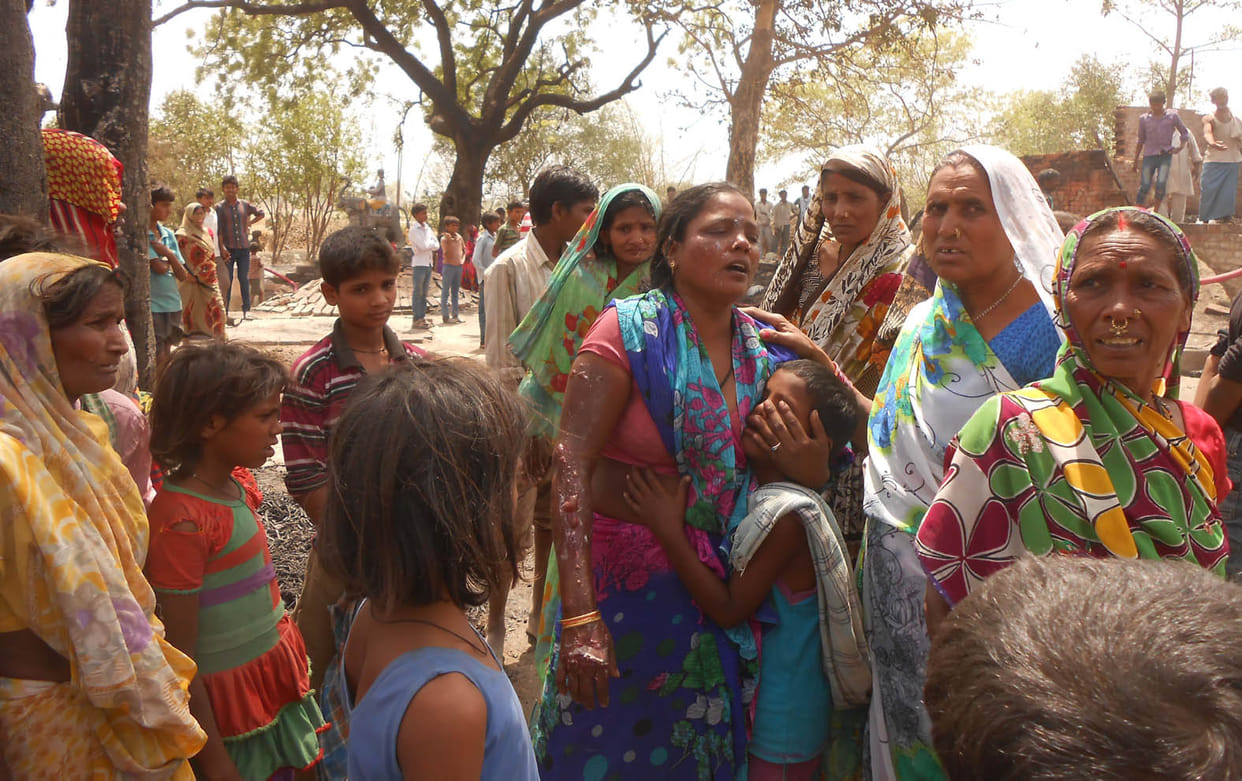 Seven families from fire 