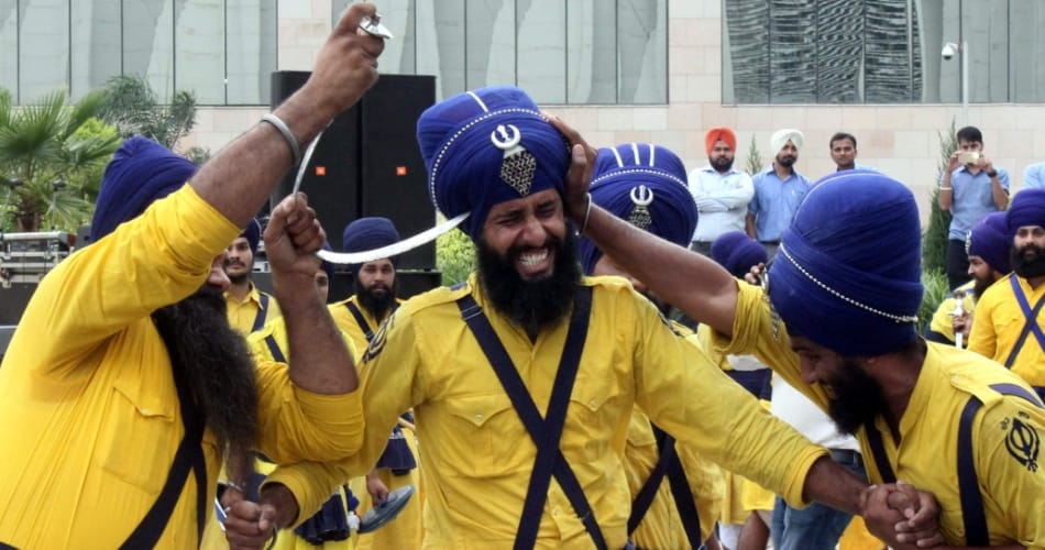 baisakhi utsav, gatka performance, diler-e-khalsa, elante mall, chandigarh