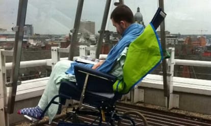 part of skull chopped out to save man's life after he suffered stroke
