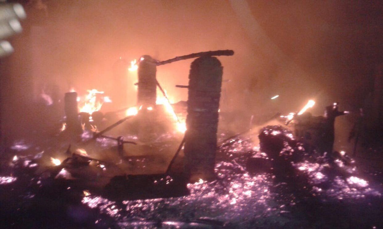 The fire continued to create havoc in Rudrapur