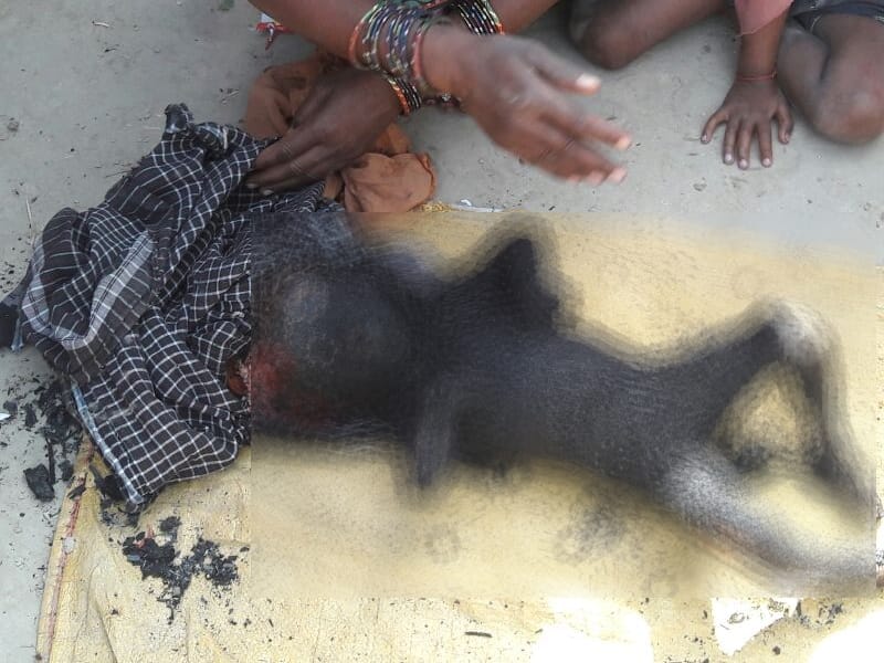 kid died in hut fire in lucknow
