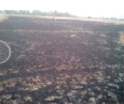 Fire incident in Balrampur.