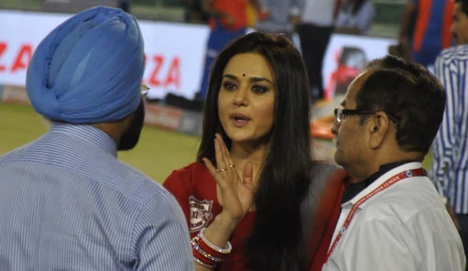 IPL season 9: kings eleven punjab co owner preity zinta in stadium after marriage