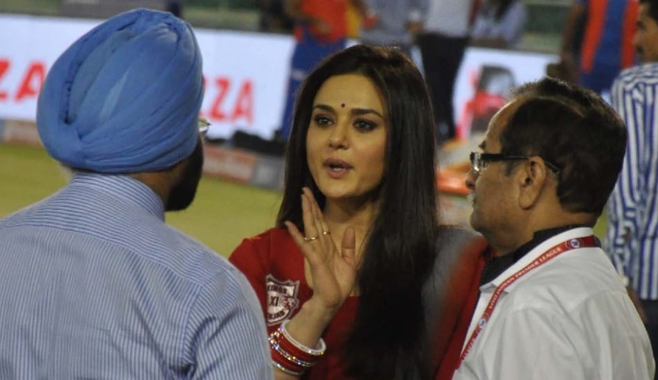 IPL season 9: kings eleven punjab co owner preity zinta in stadium after marriage