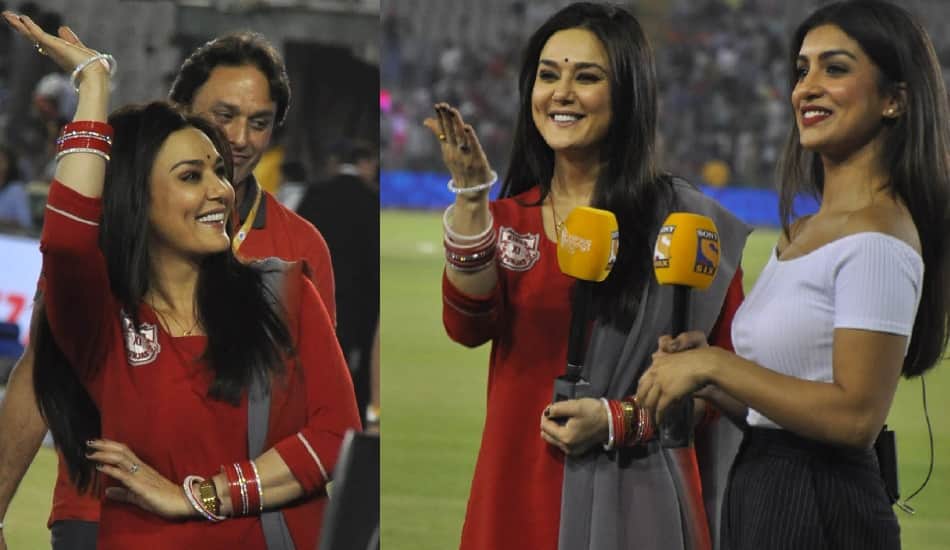 IPL season 9: kings eleven punjab co owner preity zinta in stadium after marriage