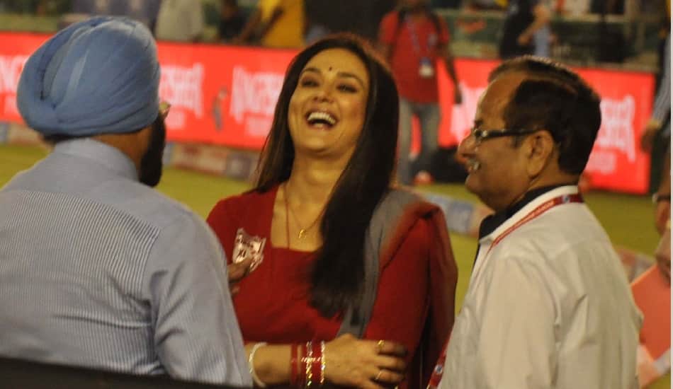 IPL season 9: kings eleven punjab co owner preity zinta in stadium after marriage