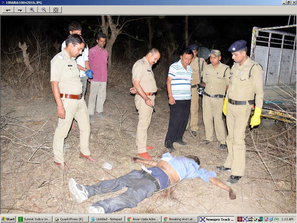 Forest with sharp weapons, killing the young man
