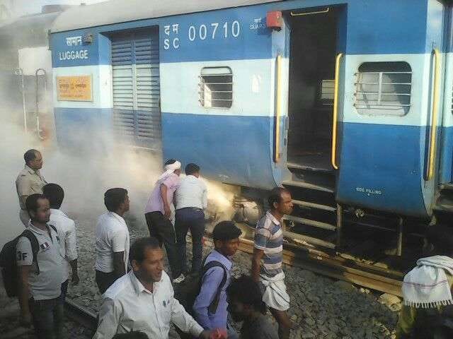 Burning train left from Secunderabad Express