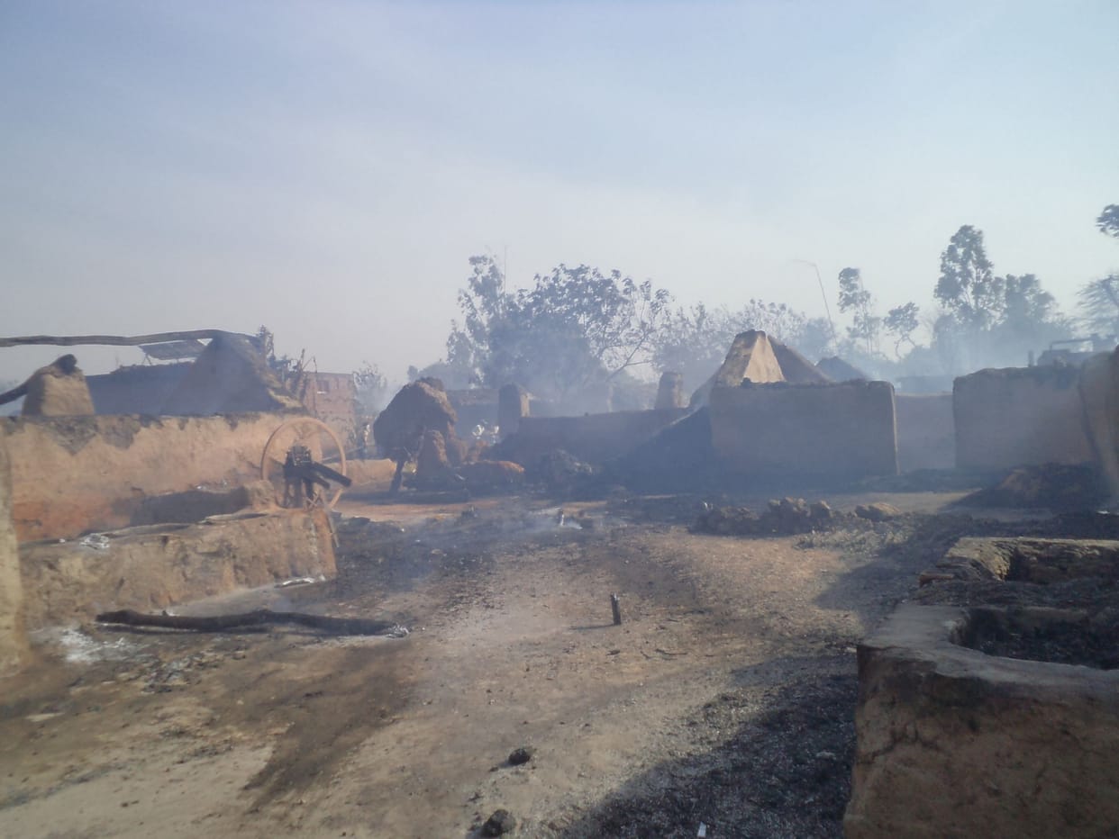 85 houses of two villages by fire ash