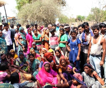 Fire in a village of Kanpur.