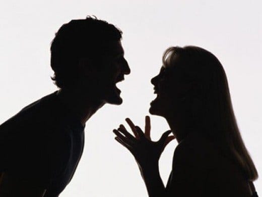 woman beats her husband in public place