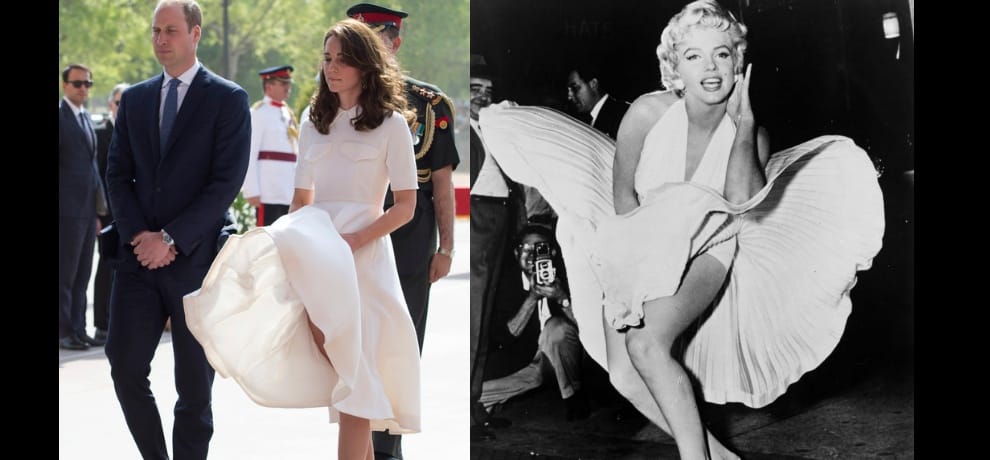 kate middleton faces marilyn monroe in delhi at amar jawan jyoti