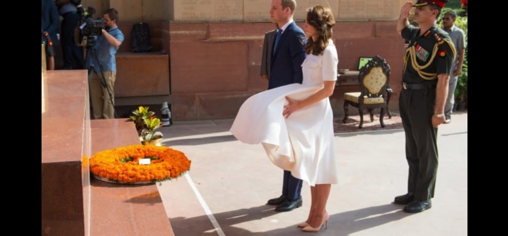 kate middleton faces marilyn monroe in delhi at amar jawan jyoti
