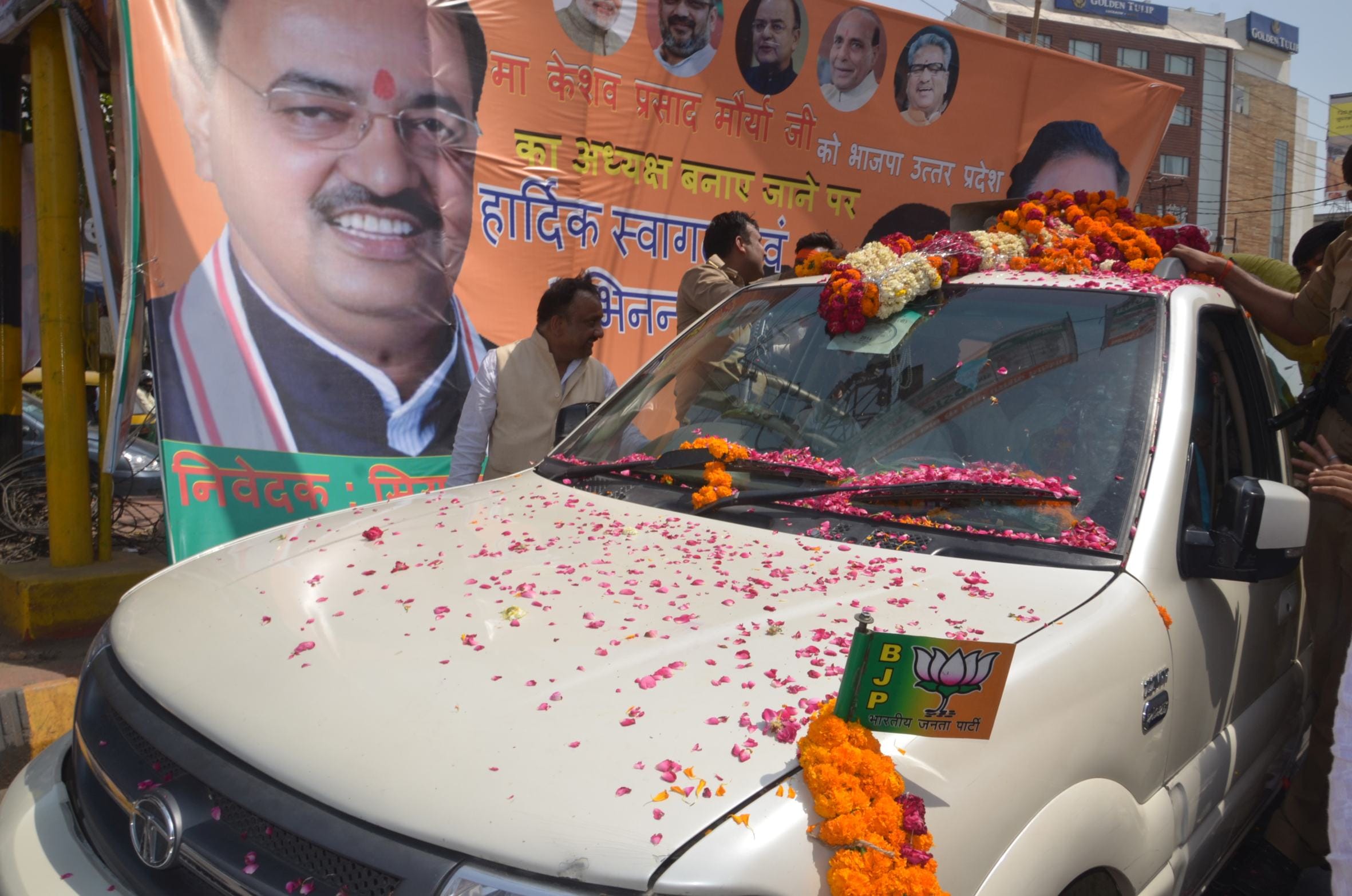 bjp up president keshav maurya adresses party leaders in lucknow