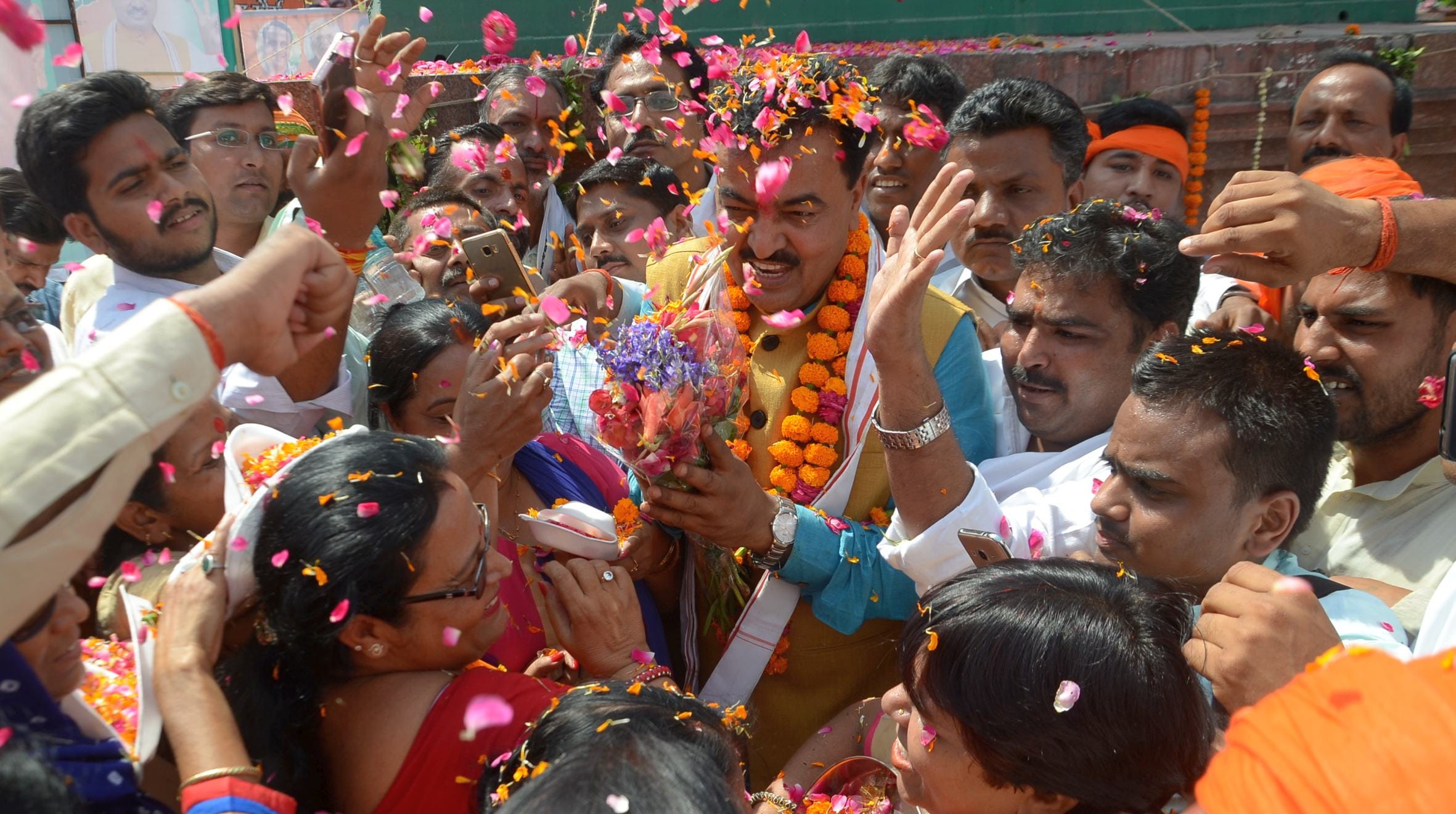 bjp up president keshav maurya adresses party leaders in lucknow