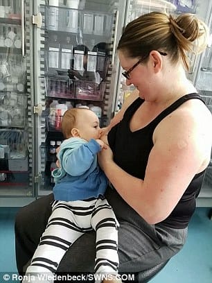 mother pleas on facebook, strangers reached to breastfeed her son