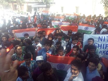 Indian national flag  unfurled in NIT Srinagar