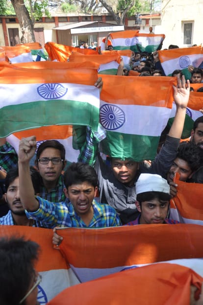 nit student protest in jammu