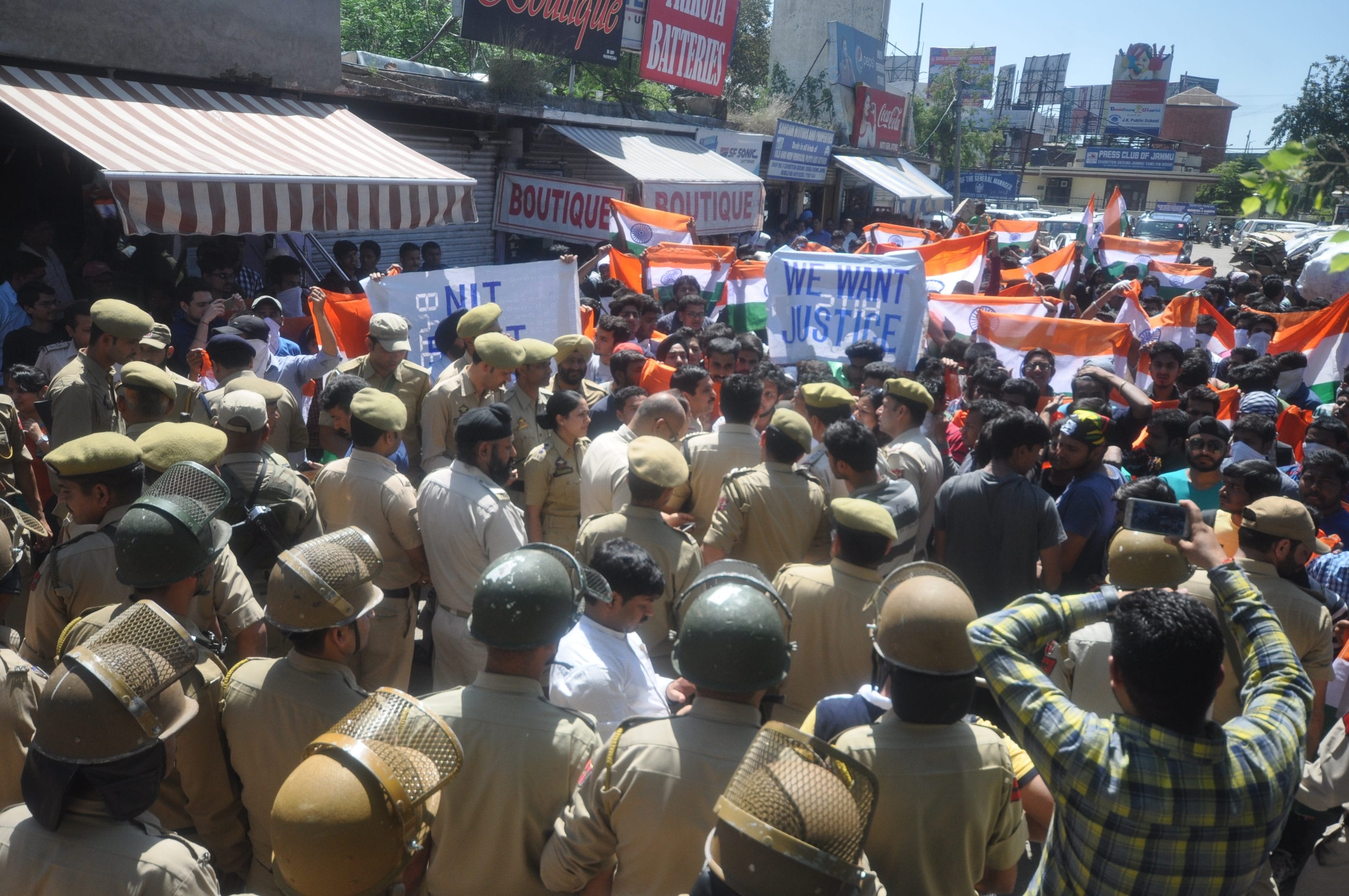 NIT students protest in Jammu