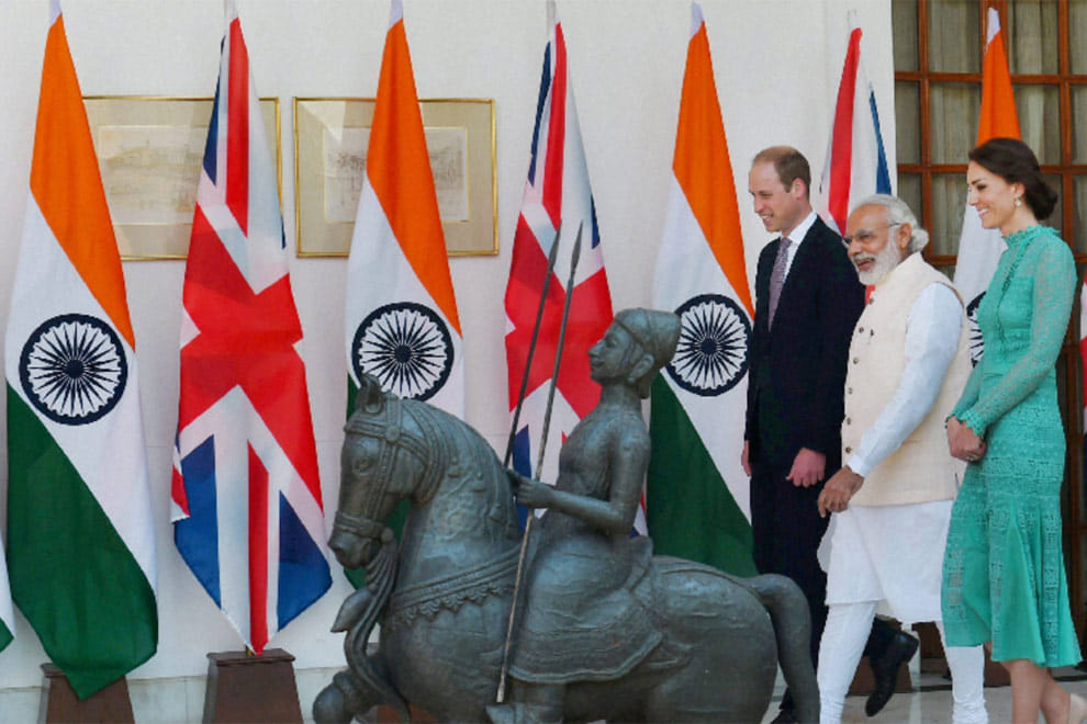 Modi meets British royal couple in Delhi