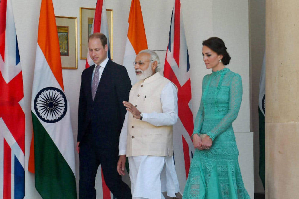 Modi meets British royal couple in Delhi
