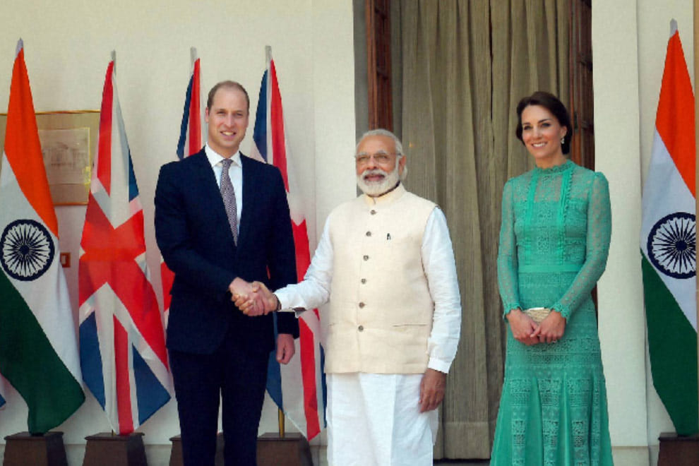 Modi meets British royal couple in Delhi