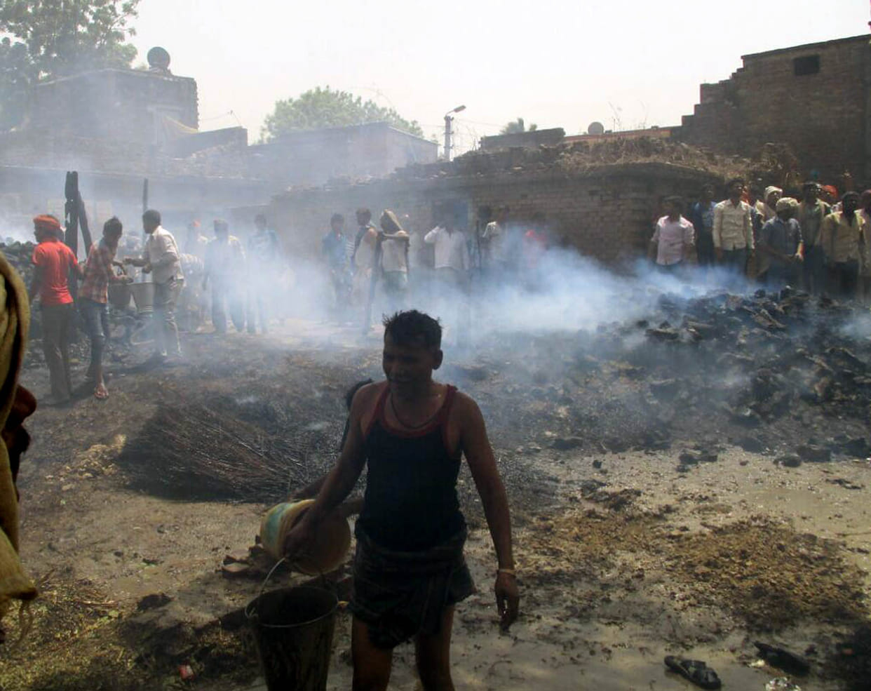 The fire continued to create havoc in the district
