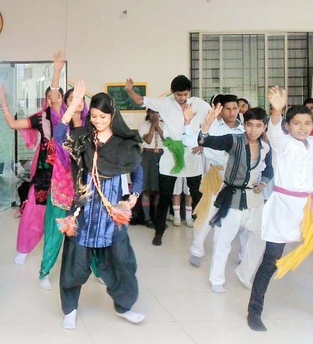 On crutches to Bhangra The children made a bang