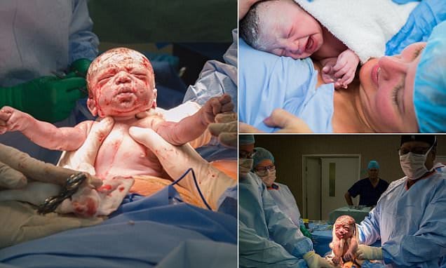 woman delivers child on her own