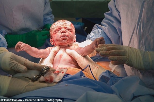 woman delivers child on her own