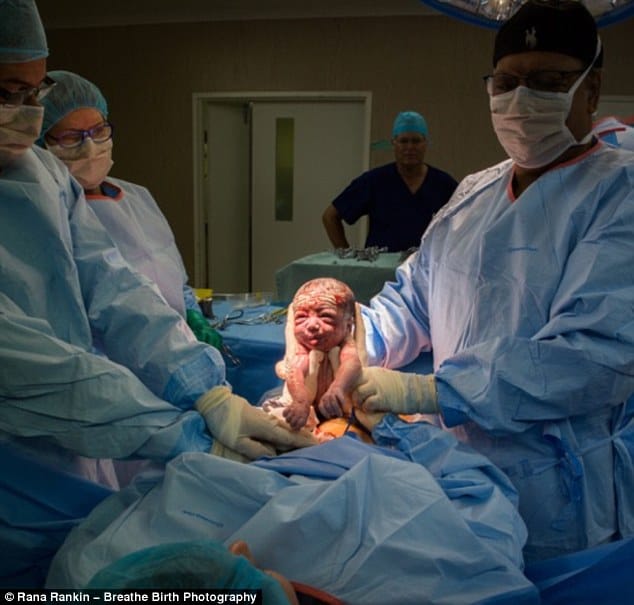 woman delivers child on her own